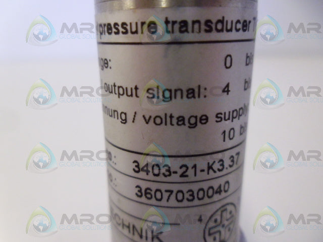 HYDROTECHNIK 3403-21-K3.37 PRESSURE TRANSDUCER *NEW NO BOX*