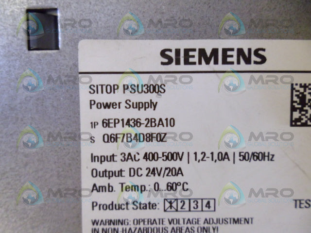 SIEMENS 6EP1436-2BA10 SITOP PS MODULE *NEW NO BOX*