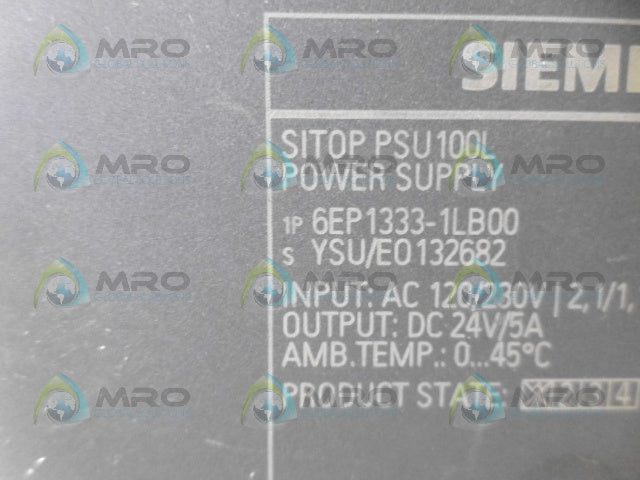 SIEMENS SITOP PSU100L 6EP1333-1LB00 POWER SUPPLY *NEW NO BOX*