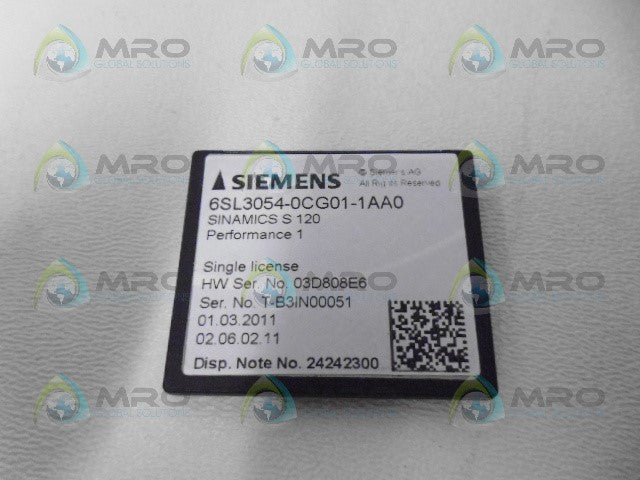 SIEMENS 6SL3054-0CG01-1AA0 FLASH CARD *NEW NO BOX*