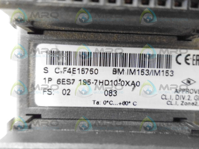 SIEMENS 6ES7195-7HD10-0XA0 MODULE *NEW NO BOX*