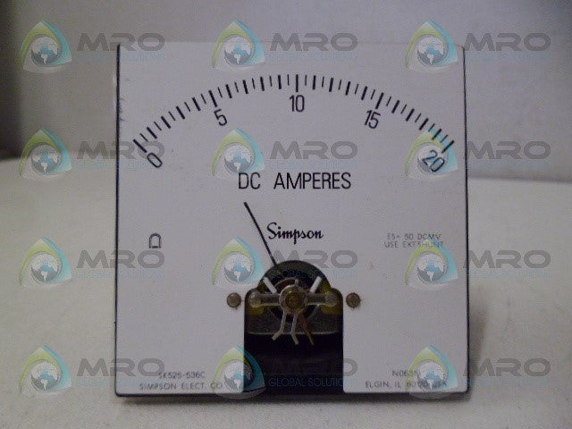 SIMPSON 1327 PANEL METER 0-20A (AS PICTURED) *NEW IN BOX*