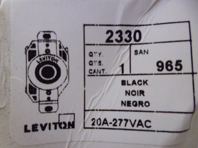 LEVITON 2330 RECEPTACLE *NEW IN BOX*