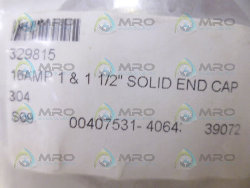 INDUSTRIAL MRO 329815 SOLID END CAP *NEW IN ORIGINAL PACKAGE*