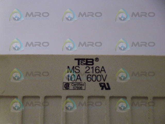 T&B MS216A 10A 600V CONNECTOR *NEW NO BOX*