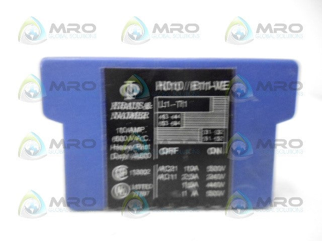 KRAUS & NAIMER H010/B11-VE AUXILIARY CONTACT *NEW NO BOX*