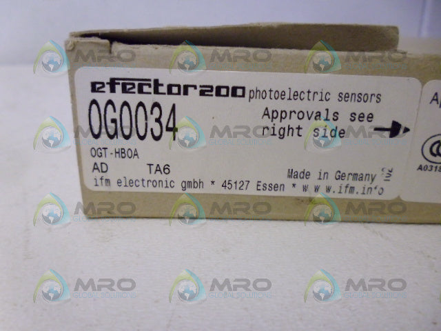 IFM EFECTOR 0G0034 DIFFUSE REFLECTION SENSOR *NEW IN BOX*