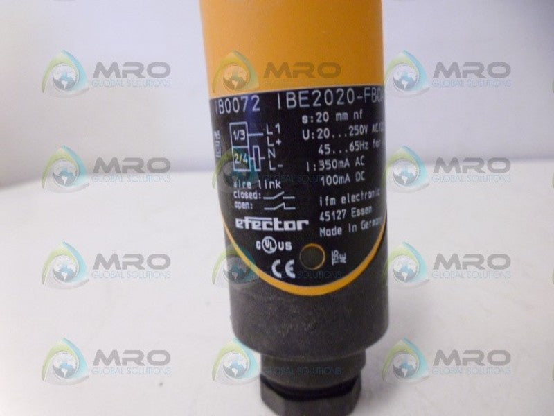 IFM EFECTOR IB0072 INDUCTIVE PROXIMITY SENSOR NSMP