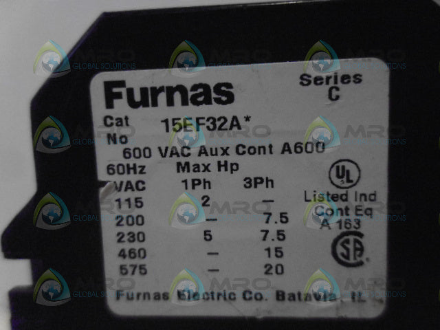 FURNAS 15EF32A CONTROLLER W/ FURNAS 48BF31A2 RELAY *USED*