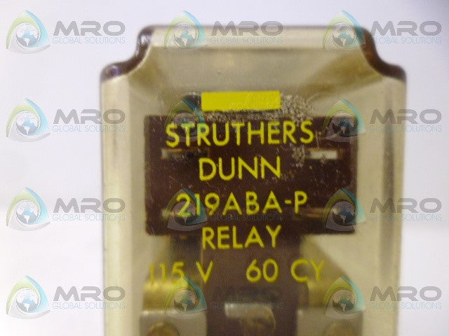 STRUTHERS-DUNN 219ABA-P RELAY *USED*