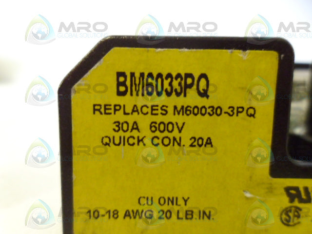 BUSSMAN BM6033PQ FUSE HOLDER *NEW NO BOX*