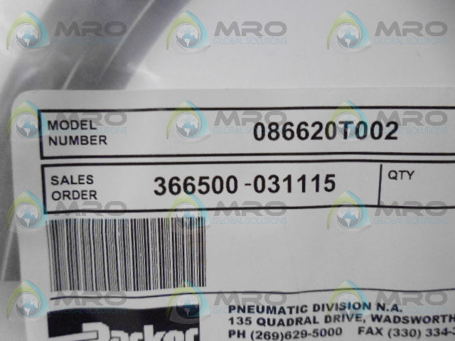 PARKER 086620T002 CORDSET *NEW IN FACTORY BAG*