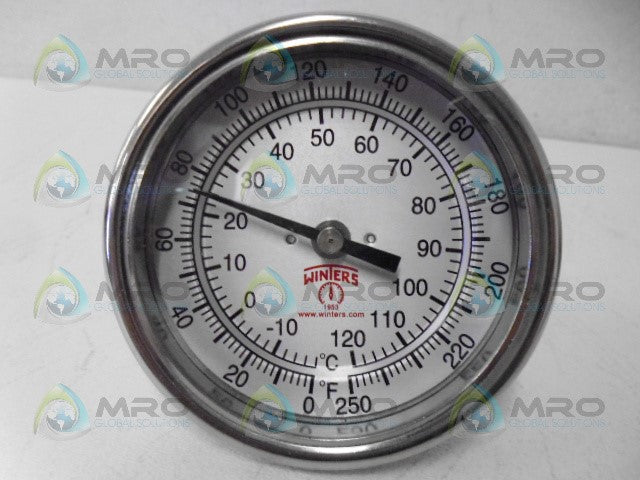 WINTERS 30025B8 DUAL SCALE THERMOMETER 0-250F *NEW IN BOX*