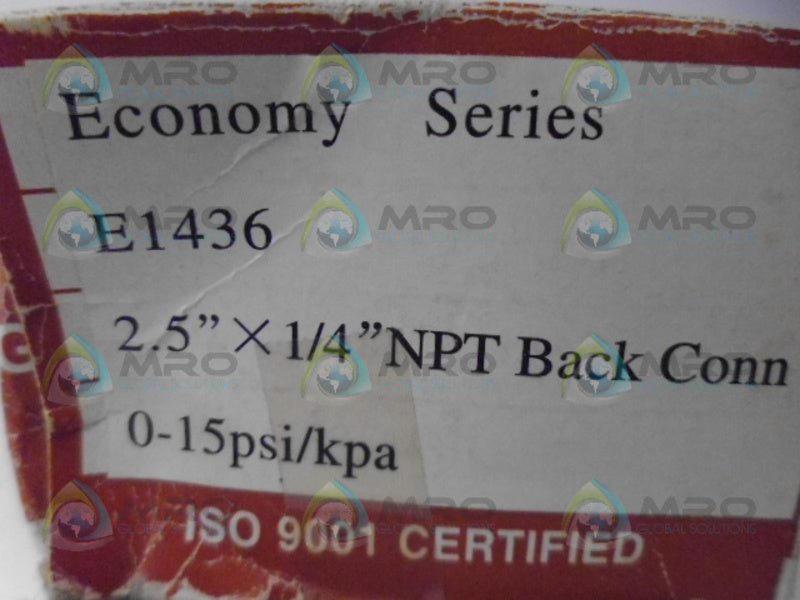 WINTERS E1436 GAUGE 0-15PSI  NSMP