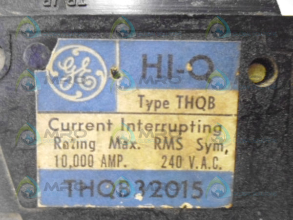 GENERAL ELECTRIC THQB32015 CIRCUIT BREAKER 3P 15A  UNMP