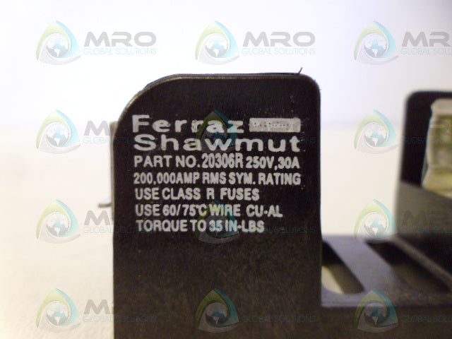 FERRAZ SHAWMUT 20306R FUSE BLOCK *NEW NO BOX*
