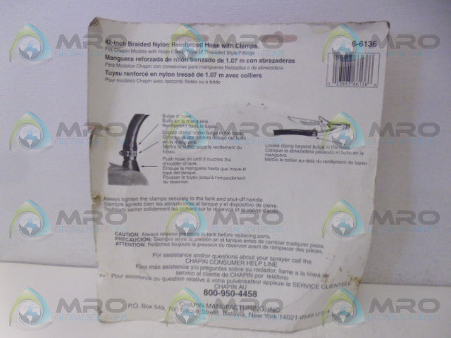 CHAPIN 6-6136 REINFORCED HOSE *NEW IN ORIGINAL PACKAGE*