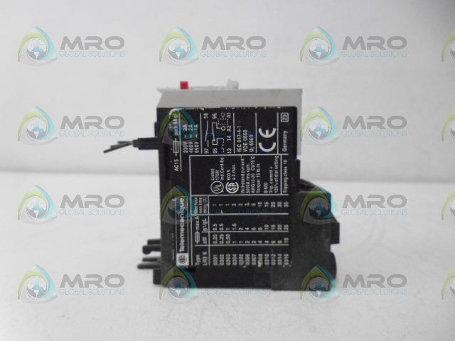 TELEMECANIQUE LR2K0314 OVERLOAD RELAY *USED*