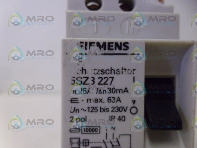 SIEMENS 5SZ3227 MANUAL CONTACTOR STARTER *NEW NO BOX*