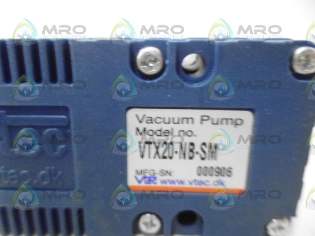 VTEC VTX20-NB-SM VACUUM PUMP *NEW NO BOX*