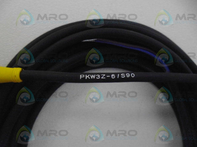 TURCK PKW3Z-6/S90 MOLDED CORDSET *NEW NO BOX*
