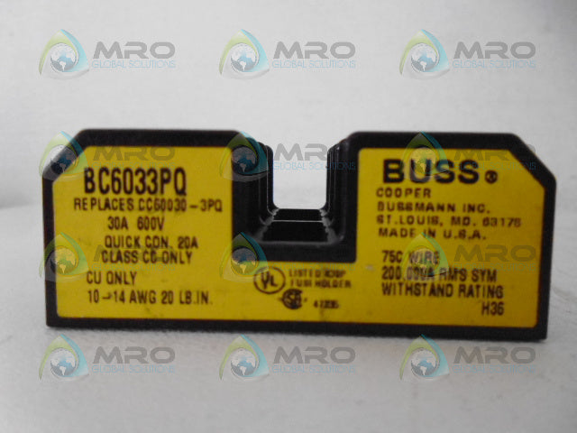 BUSS BC6033PQ FUSE HOLDE BLOCK *NEW NO BOX*