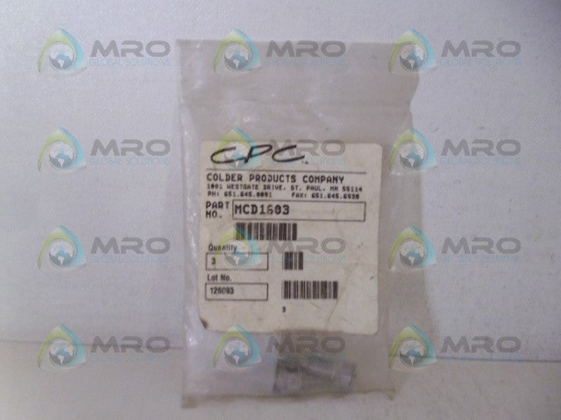 CPC MCD1603 COUPLING (PKG OF 3) *NEW IN FACTORY BAG*
