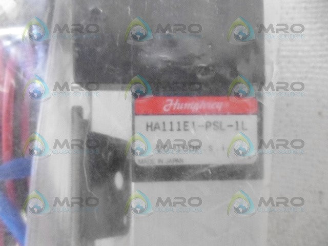 HUMPHREY HA111E1-PSL-1L VALVE *NEW IN FACTORY BAG*