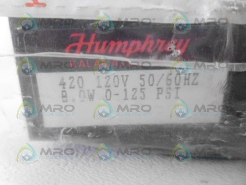 HUMPHREY 420 120V * NEW IN FACTORY BAG *