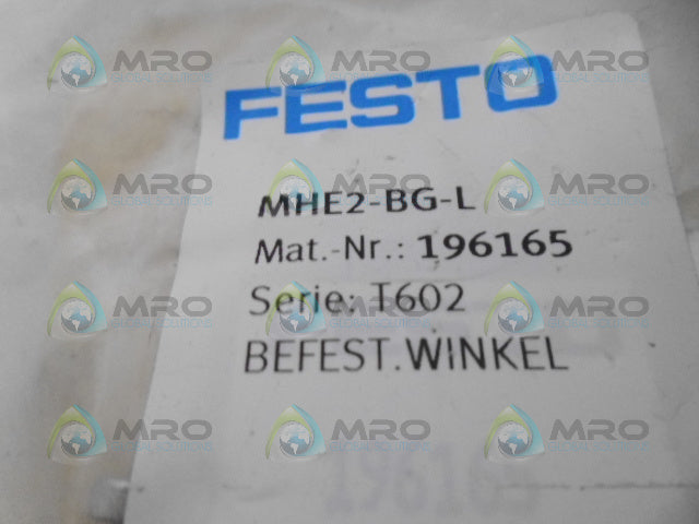 FESTO MHE2-BG-L MOUNTING BRACKET *NEW IN FACTORY BAG*