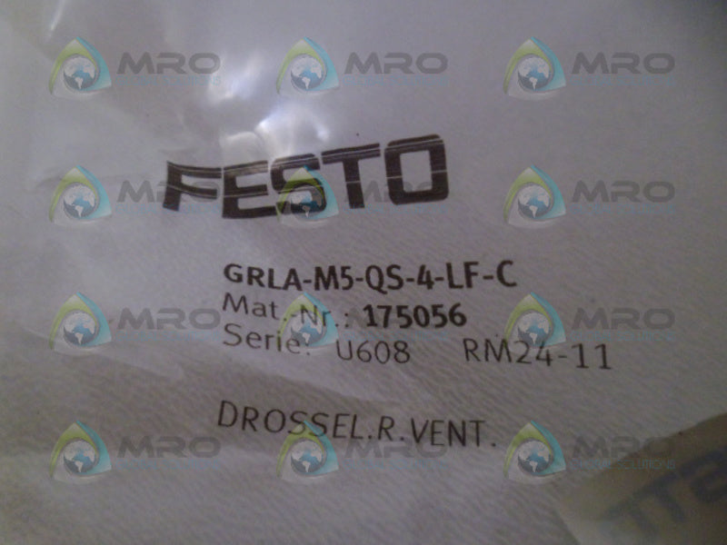 FESTO GRLA-M5-QS-4-LF-C * NEW IN FACTORY BAG *