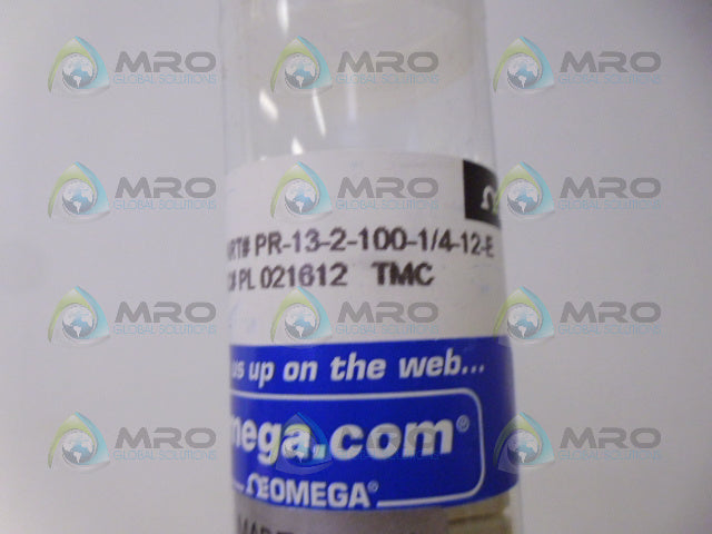 OMEGA PR-13-2-100-1/4-12-E TEMPERATURE PROBE *NEW IN ORIGINAL PACKAGING*