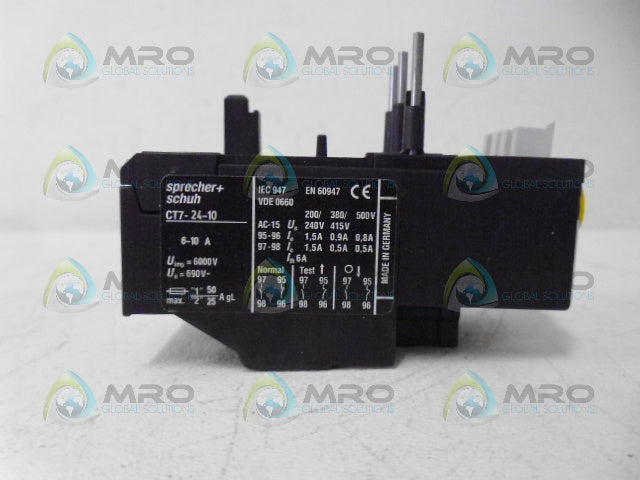 SPRECHER+SCHUH CT7-24-10 THERMAL OVERLOAD RELAY *NEW IN BOX*