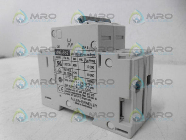 ALLEN BRADLEY 1492-CB2G020 SER. B CIRCUIT BREAKER 2A  NSMP
