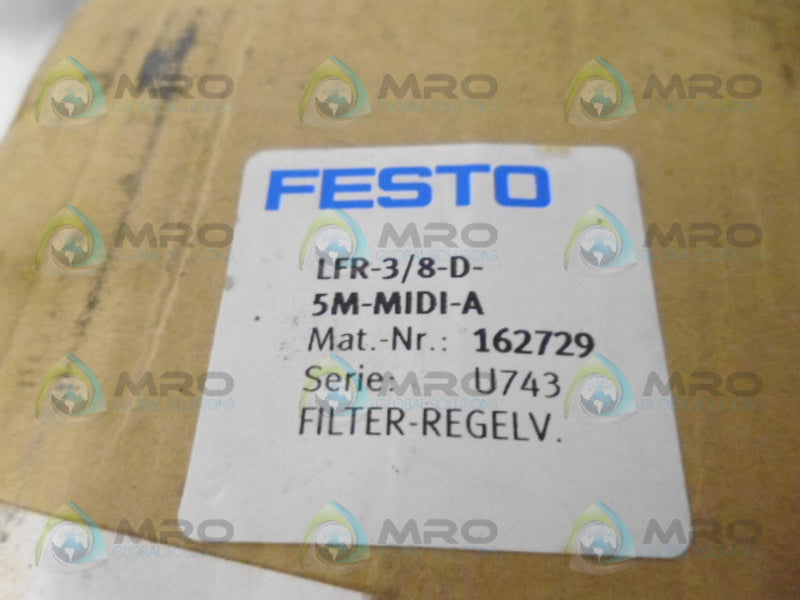 FESTO LFR-3/8-D-5M-MIDI-A FILTER REGULATOR UNIT *NEW IN BOX*