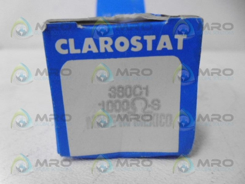 CLAROSTAT 380C1 POTENTIOMETER 1000OHMS *NEW IN BOX*