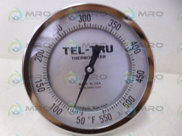 TEL-TRU GT500R THERMOMETER 50/550F 9" STEM *NEW IN BOX*