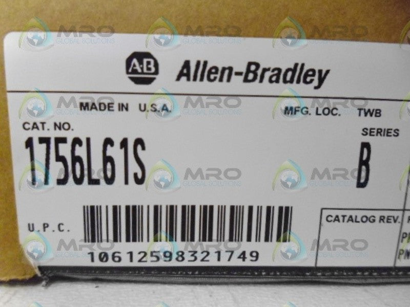 ALLEN BRADLEY CONTROLLOGIX 1756-L61S SER. B F/W 1.9 PROCESSOR *NEW IN BOX*