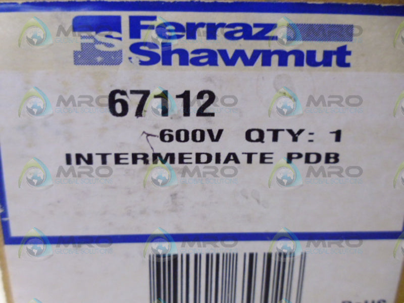 FERRAZ SHAWMUT 67112 FUSE HOLDER *NEW IN BOX*
