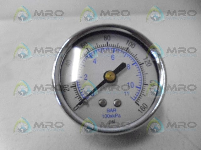 PRECISION 102D-204F GAUGE 160PSI *NEW IN BOX*