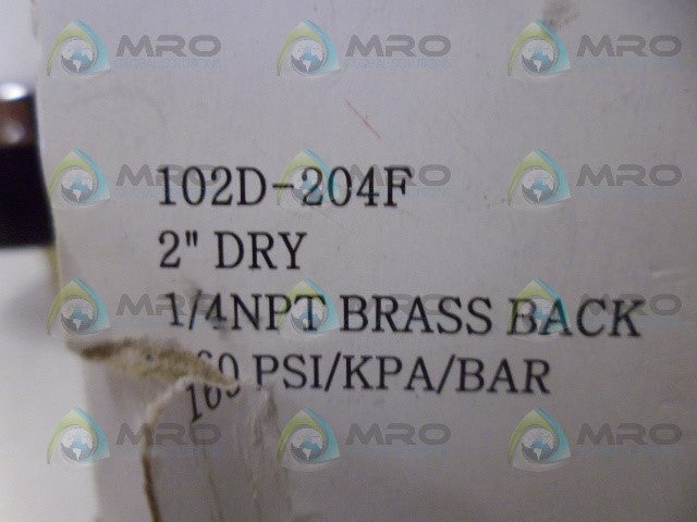 PRECISION 102D-204F GAUGE 160PSI *NEW IN BOX*