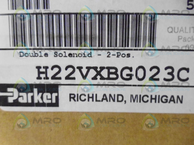 PARKER H22VXBG023C DOUBLE SOLENOID *NEW IN BOX*