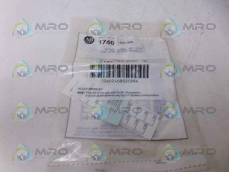 ALLEN BRADLEY 1746-RL50 SER. A OCTAL LABEL KIT *NEW IN FACTORY BAG*