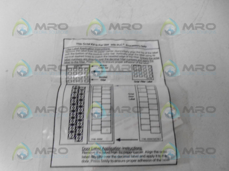 ALLEN BRADLEY 1746-RL50 SER. A OCTAL LABEL KIT *NEW IN FACTORY BAG*