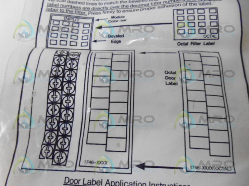 ALLEN BRADLEY 1746-RL50 SER. A OCTAL LABEL KIT *NEW IN FACTORY BAG*