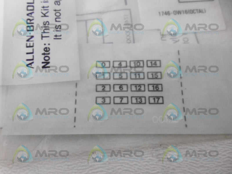 ALLEN BRADLEY 1746-RL54 SER. A OCTAL LABEL KIT *NEW IN FACTORY BAG*