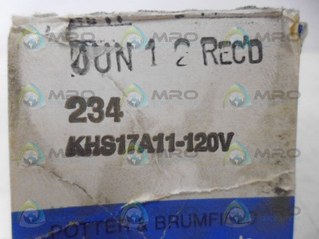 POTTER & BRUMFIELD KHS17A11-120V RELAY *NEW IN BOX*
