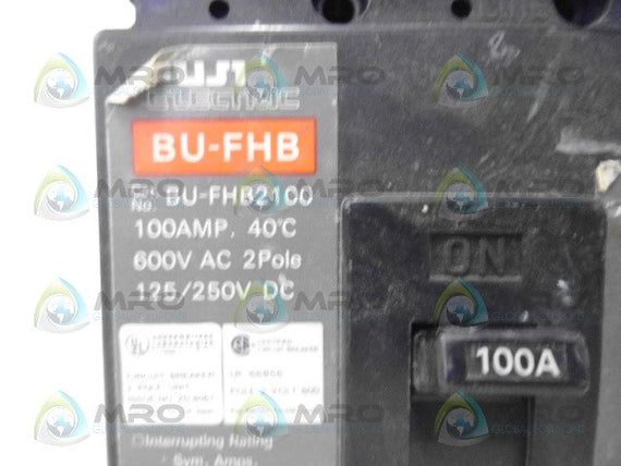 FUJI BU-FHB2100 CIRCUIT BREAKER 2P 100A *USED*