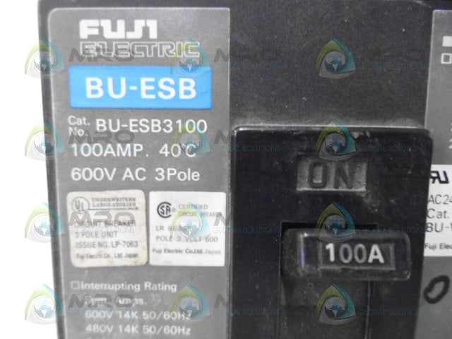 FUJI BU-ESB3100 CIRCUIT BREAKER 3P 100A *USED*