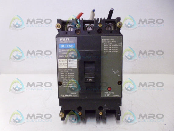 FUJI BU-ESB3015 CIRCUIT BREAKER 3P 15A *USED*